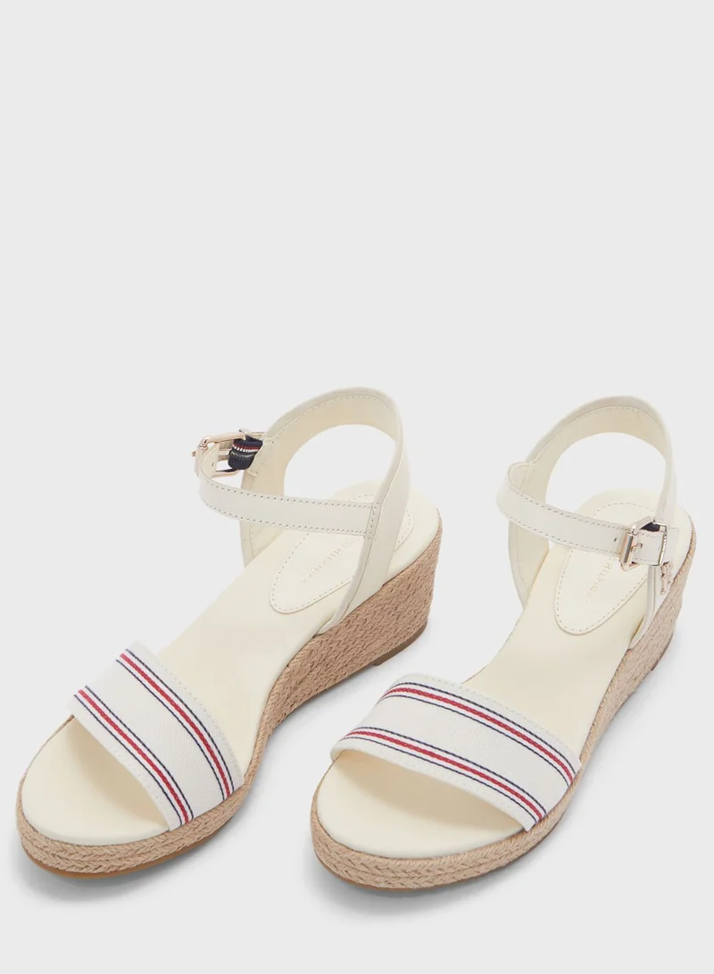 TOMMY HILFIGER Shirting Wedge Sandals