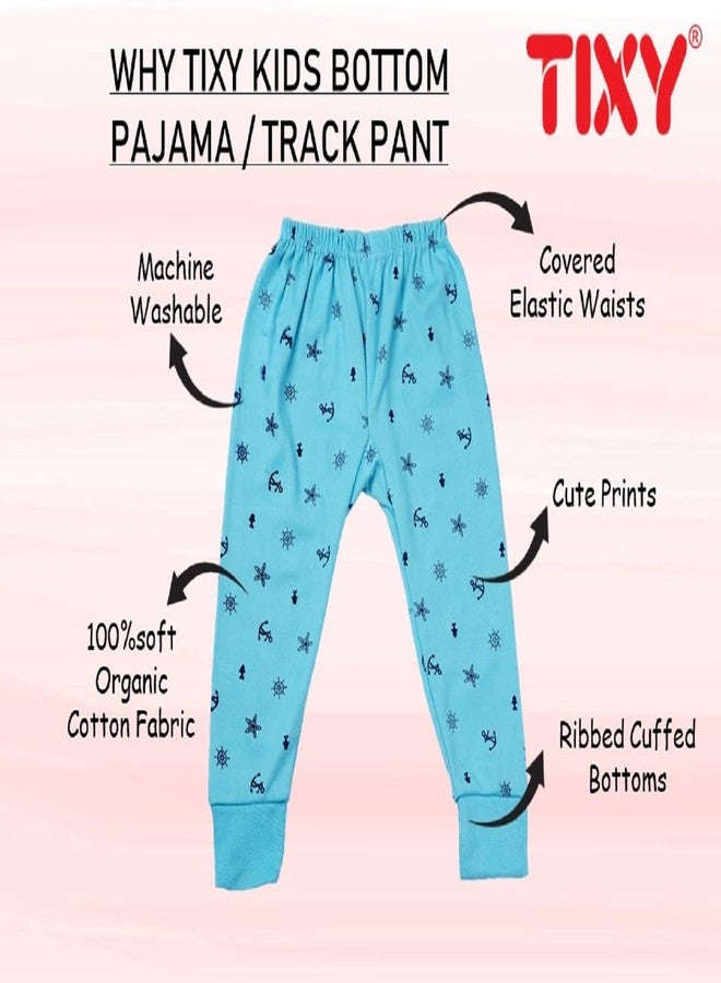 TIXY Kids Baby Boys & Girls Printed Cotton Pajama/Pajami Bottom Pants with RIB/Grip for Infant & Toddlers- (Light/Dark) Multicolor (Pack of 6) - Image 5