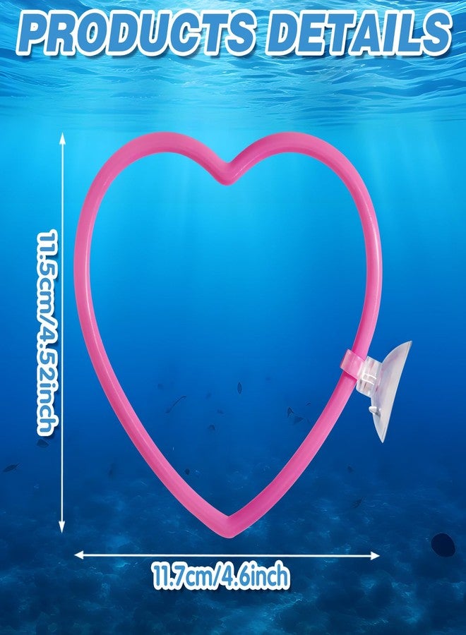 CYUXING Heart Betta Fish Tank Decor Accessories, Pink Betta Fish Toys Decorations Supplies for Aquariums, Cute Design Not Easily Damaged Pink Aquariums Accessories - Image 2