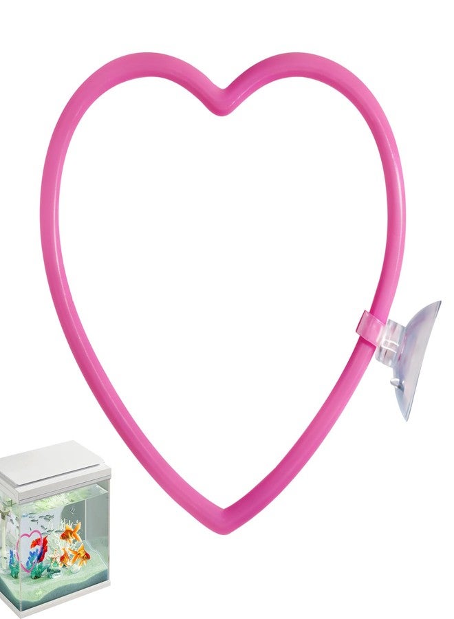 CYUXING Heart Betta Fish Tank Decor Accessories, Pink Betta Fish Toys Decorations Supplies for Aquariums, Cute Design Not Easily Damaged Pink Aquariums Accessories - Image 1