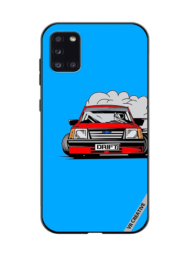 VR CREATIVE Protective Case Cover For Samsung Galaxy A31 Car Drift Design Multicolour - Image 1