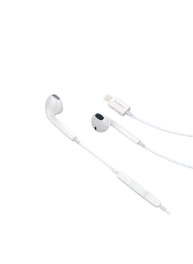 MATRIX Matrix Earphone with Lightning Port - 1.2 Meter - White - MX 20 