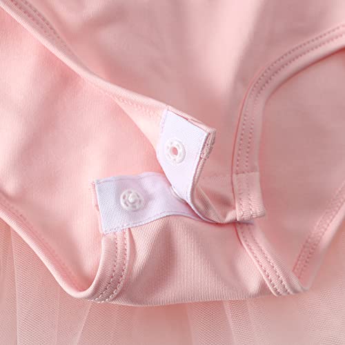 Tutu.kk Toddler Girls Tutu Dresses Strap Shiny Tulle Ballet Leotard Ballerina Costume for Dance (Ballet Pink) 18-24 Months - Image 2