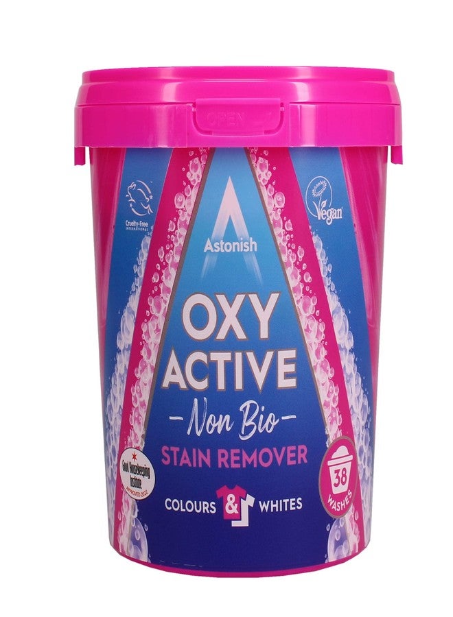 Astonish Oxy Active Fabric Stain Remover, Stain and Odour Eliminating, Fabric Brightening, Non Bio, 825g - Image 1