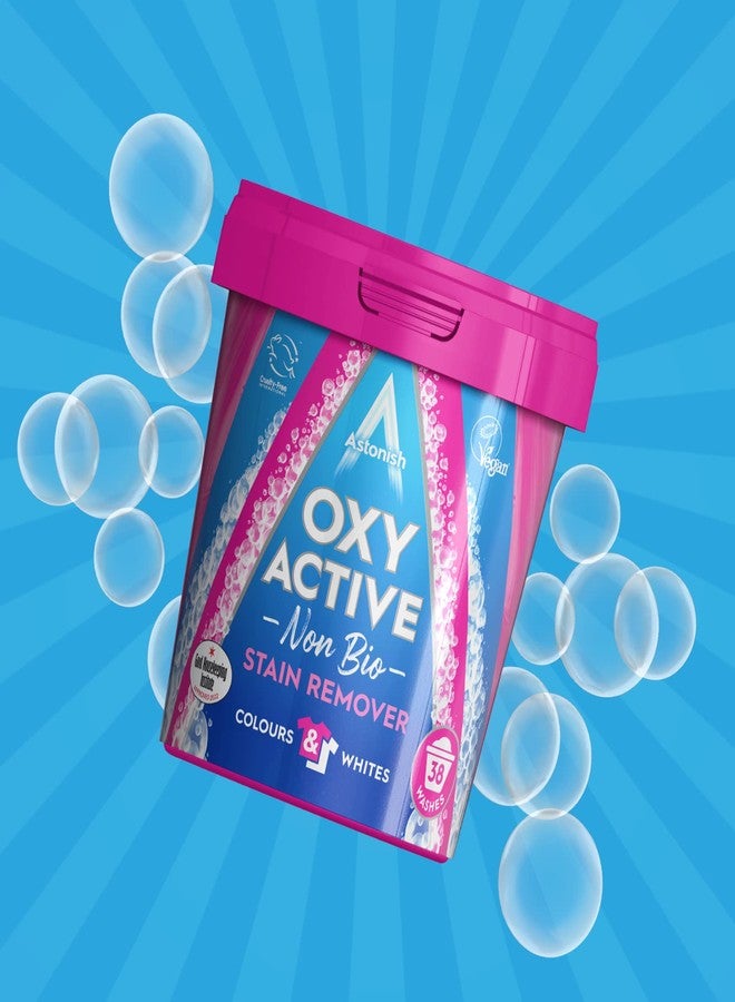 Astonish Oxy Active Fabric Stain Remover, Stain and Odour Eliminating, Fabric Brightening, Non Bio, 825g - Image 2