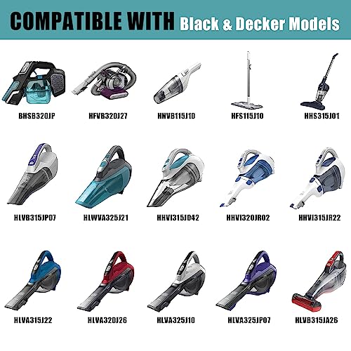 BOEEA شاحن BOEEA 15V لفراغ بلاك آند ديكر 90627870 داستباستر المحمولة HHVI315JO42 HHVI320JR02 HFVB320J27 HLVA320JS10 S003AQU1500015 محول الطاقة، أسود - Image 5