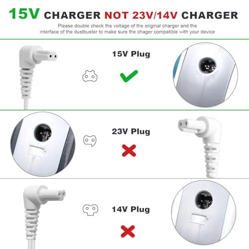 BOEEA شاحن BOEEA 15V لفراغ بلاك آند ديكر 90627870 داستباستر المحمولة HHVI315JO42 HHVI320JR02 HFVB320J27 HLVA320JS10 S003AQU1500015 محول الطاقة، أسود - Image 4