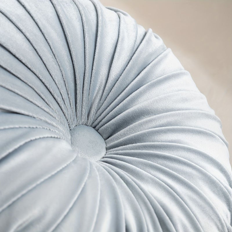 Round Beige 13.78inch Nordic Minimalist Sofa Cushion With Zipper - Image 5