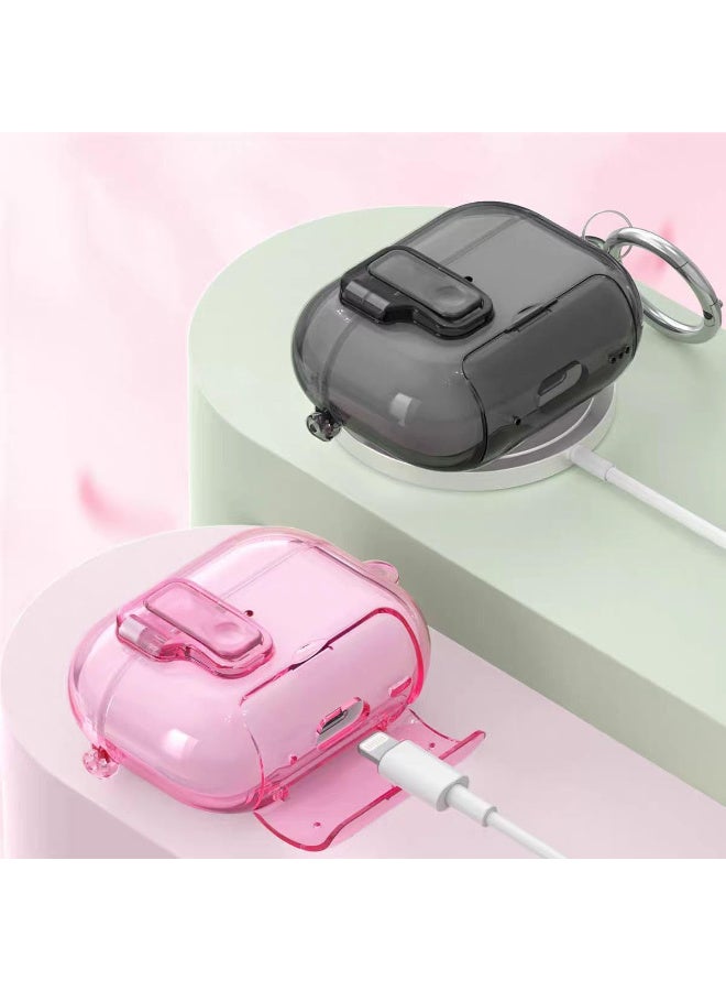 Case AirPods Pro 3 (2025) Case, Silicone Protective Cover with Automatic Switch Lock, Smart Stand, Shockproof Hard Shell, Wireless Charging Compatible, (Pink) - Image 2