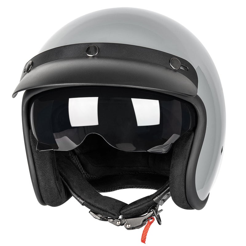 Yesmotor 34 Open Face Retro Motorcycle Helmet Vespa Helmet DOT Approved Adults Unisex Motorcycle Enthusiasts Vintage Style Lovers - Image 2