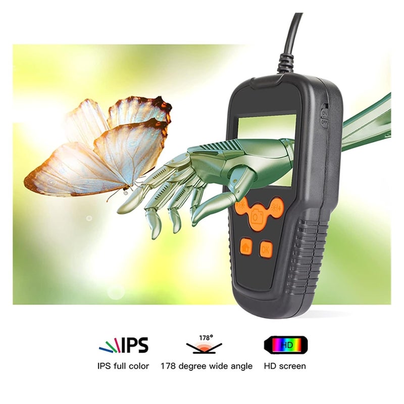 Borescope, 3.9mm Endoscope Digital Inspection with 2.4'' IPS 1080p HD. Snake for HVAC Car Engine(3.9mm Single Lens,5m) - Image 3