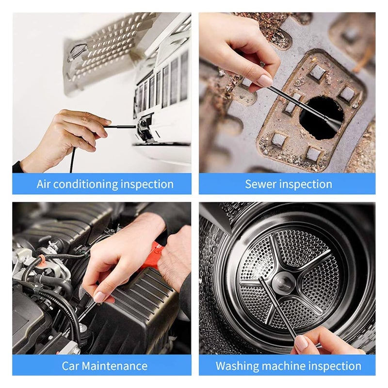 Borescope, 3.9mm Endoscope Digital Inspection with 2.4'' IPS 1080p HD. Snake for HVAC Car Engine(3.9mm Single Lens,5m) - Image 4