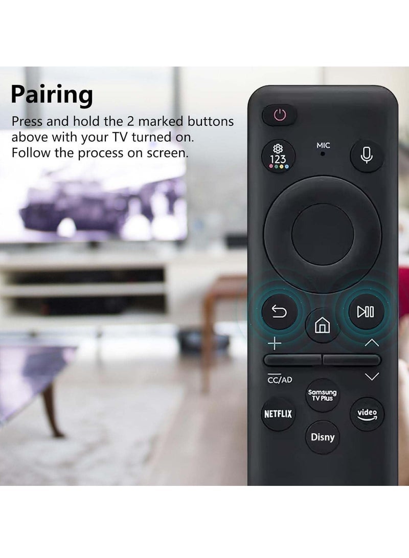 PopZa 2023 New Remotes Original for BN59-01432A with Voice Control – Compatible with Samsung Neo QLED 8K HDR Smart TVs | Solar Charging Remote for 2023 Models | Universal Smart Remote with Voice Activation – No Batteries Needed, Eco-Friendly Design - Image 4