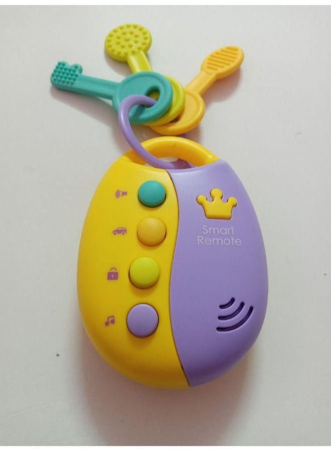 Smart Silicone Car Remote Teether with Keys – Baby Teething Toy with Lights & Sounds (HE8026) - Image 4