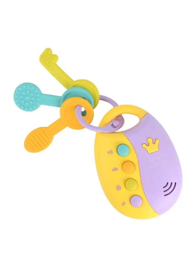 Smart Silicone Car Remote Teether with Keys – Baby Teething Toy with Lights & Sounds (HE8026) - Image 1