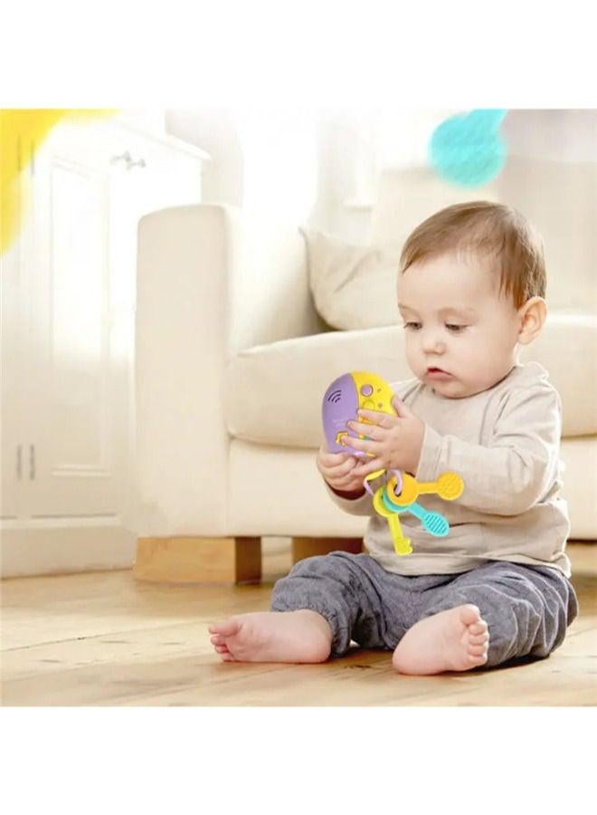 Smart Silicone Car Remote Teether with Keys – Baby Teething Toy with Lights & Sounds (HE8026) - Image 2