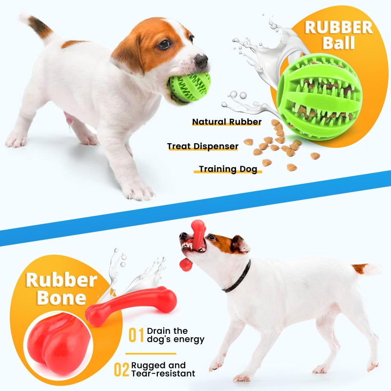 LOYEE Puppy Toys 8 Pack for Small Dogs, Luxury Dog Chew Toys with Squeaky Plush Toys, Rope Toys and Ball, Teething Toys for Puppy Supplies - Image 5