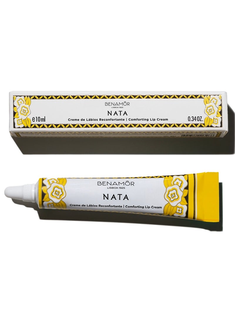 BENAMÕR Nata Comforting Lip Cream – Nourishing Lip Treatment with Egg Extract, Shea Butter & Coconut Oil | Softening, Moisturising Lip Care – 10ml - Image 1