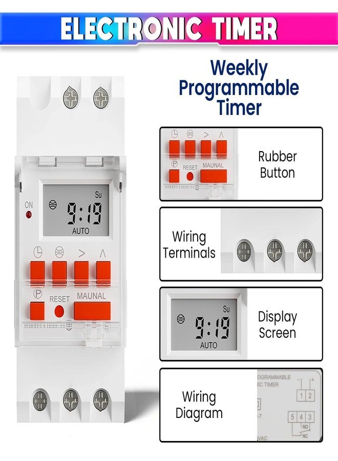 amiciSmart Astronomical Timer Switch with Automatic Sunrise & Sunset Calculation by Latitude & Longitude and Manual 16 Programmable Settings - (220VAC,30A) - Image 4
