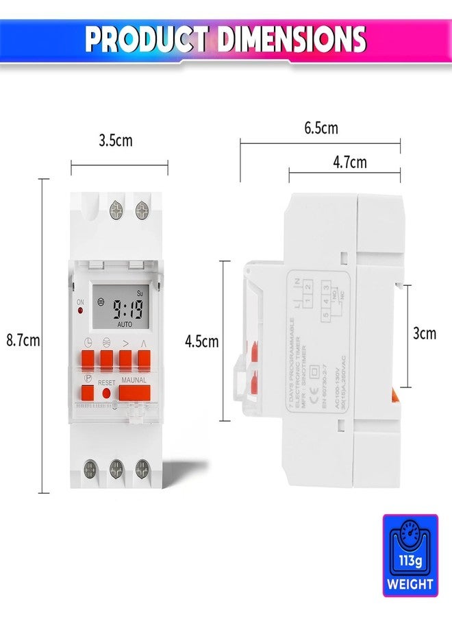 amiciSmart Astronomical Timer Switch with Automatic Sunrise & Sunset Calculation by Latitude & Longitude and Manual 16 Programmable Settings - (220VAC,30A) - Image 2