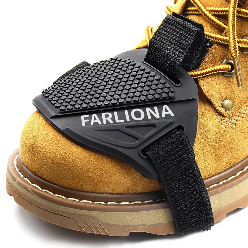 FARLIONA Motorcycle Motorbike Shift Pad, Shoe Boot Protector Cover, Useful Rubber Gear Shifter Accessories for Men Women, Black, Medium - Image 1