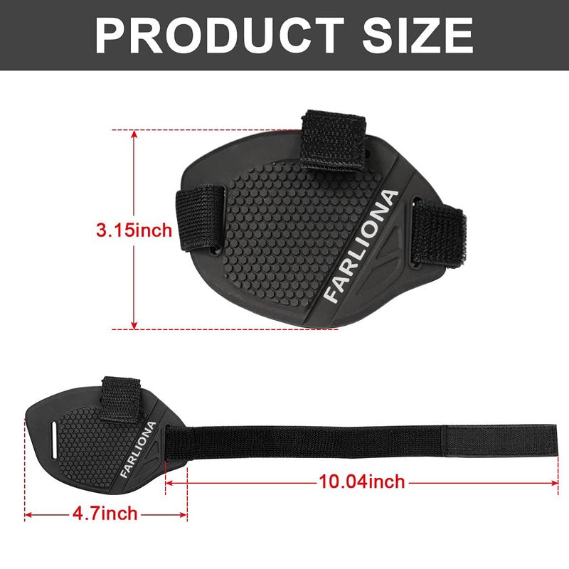 FARLIONA Motorcycle Motorbike Shift Pad, Shoe Boot Protector Cover, Useful Rubber Gear Shifter Accessories for Men Women, Black, Medium - Image 3