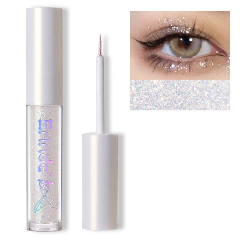 Erinde Liquid Glitter Eyeshadow Eyeliner, Korean Makeup Bling Under Eye Shadow, Shimmer Metallic, Lightweight Waterproof Long Wearing, Loose Glue for Sparkly Crystals Eye Makeup, Colorful Sequins - Image 1