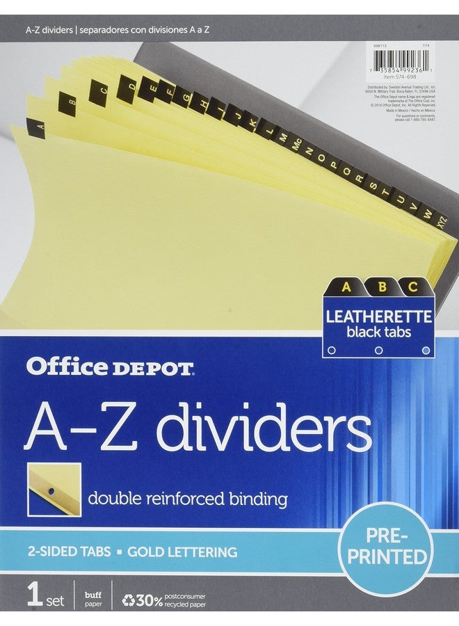 Office Depot Preprinted Tab Dividers Alphabetical 3585478694  - Image 1