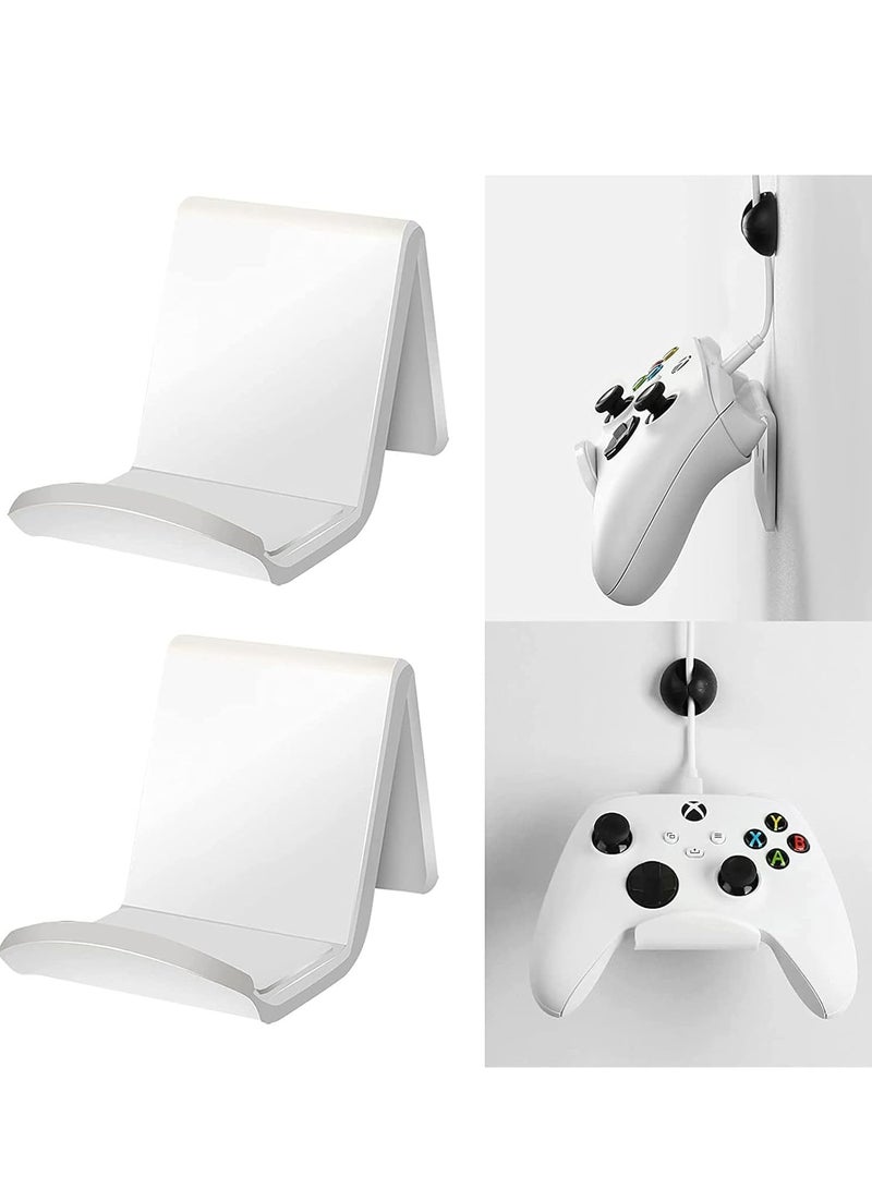 Oasisgalore Universal Controller Stand Holder for XBOX PS4 PS5 SWITCH，Controller Wall Mount Gaming Accessories with Anti-Slip Pads (White)  - Image 1