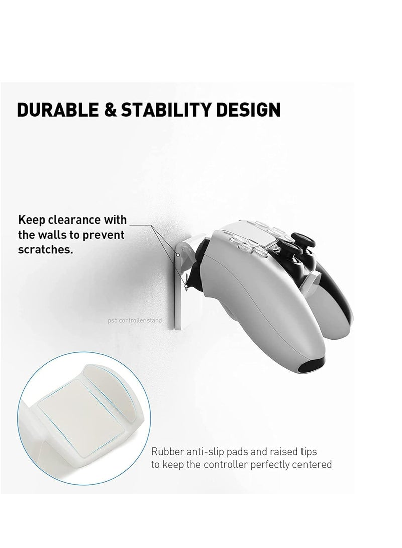Oasisgalore Universal Controller Stand Holder for XBOX PS4 PS5 SWITCH，Controller Wall Mount Gaming Accessories with Anti-Slip Pads (White)  - Image 3