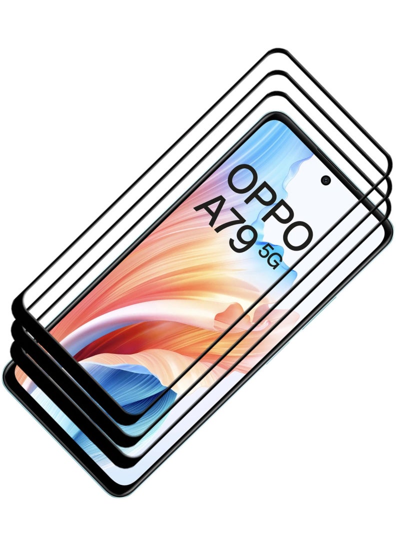 ACLIX 3 Pieces Antistatic ESD Dustproof Premium Quality High Definition Tempered Glass Screen Protector Designed For Oppo A79 - Image 1