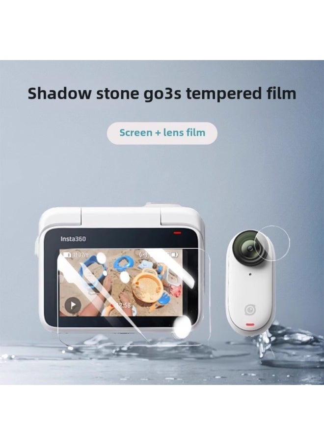 Generic For Insta360 GO3S Tempered Film Scratch-proof Explosion-proof Lens Protection Tempered Glass Film-Color:Go 3s Lens Soft Film With Packaging  - Image 1
