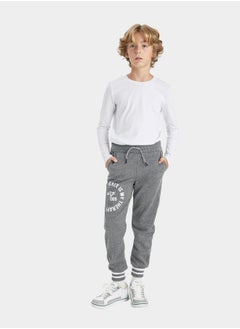 DeFacto Graphic Print Elasticated Joggers with Pockets by Styli  - Image 3