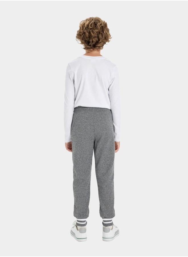 DeFacto - Graphic Print Elasticated Joggers with Pockets by Styli - Image 1