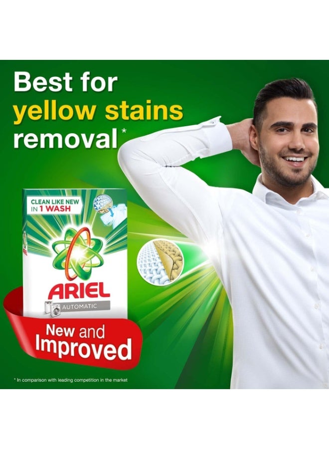 اريال مسحوق غسيل أريال للغسالات الأوتوماتيكية برائحة منعشة أصلية | تركيبة متطورة لإزالة البقع وتنظيف عميق | مناسب للغسالات ذات التحميل الأمامي والعلوي | عبوة مزدوجة 2.5 كجم × 2 (الإجمالي 5 كجم) - Image 2