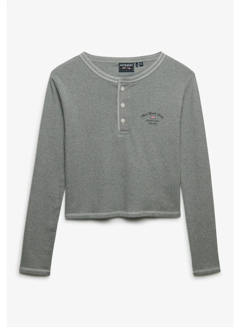 Superdry Athletic Essentials Button Down Long Sleeve Top