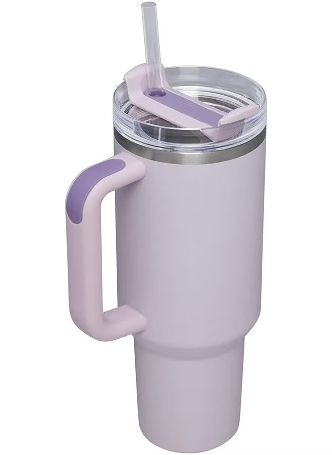 Stanley - Quencher H2.0 FlowState Stainless Steel Vacuum Insulated Tumbler with Lid and Straw for Water, Iced Tea or Coffee, Smoothie and More, 40Ounce Stainless Steel 32x15x 10cmnPurple - Image 1