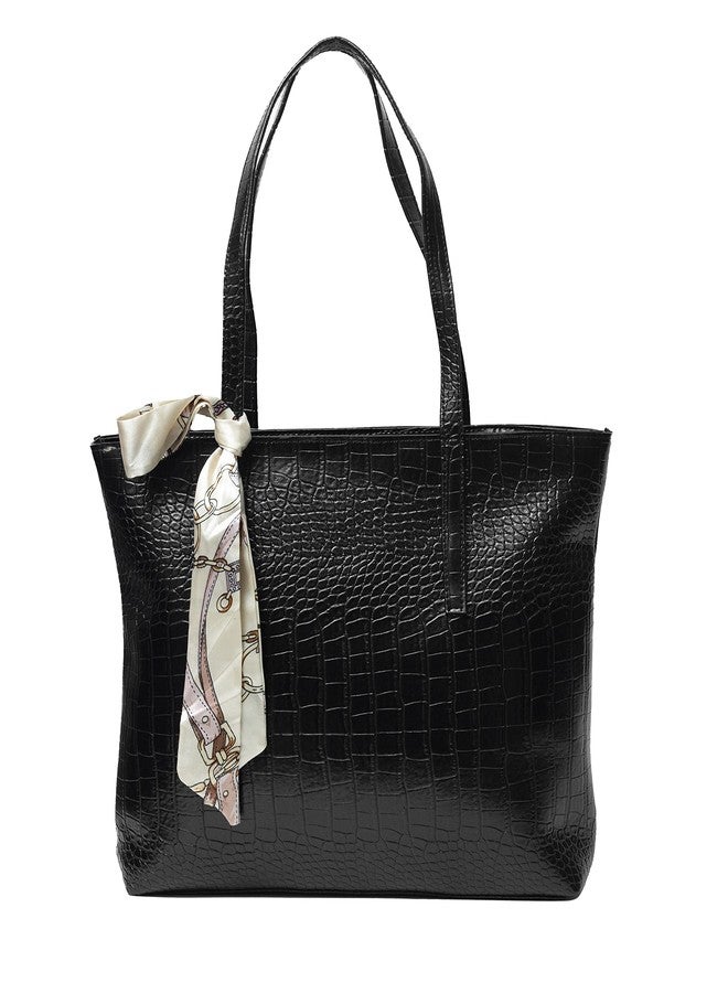 Donicy Stylish Croco Tote Bag - Image 1