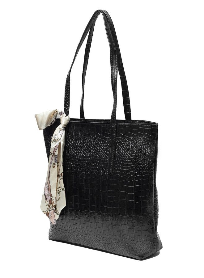 Donicy Stylish Croco Tote Bag - Image 3