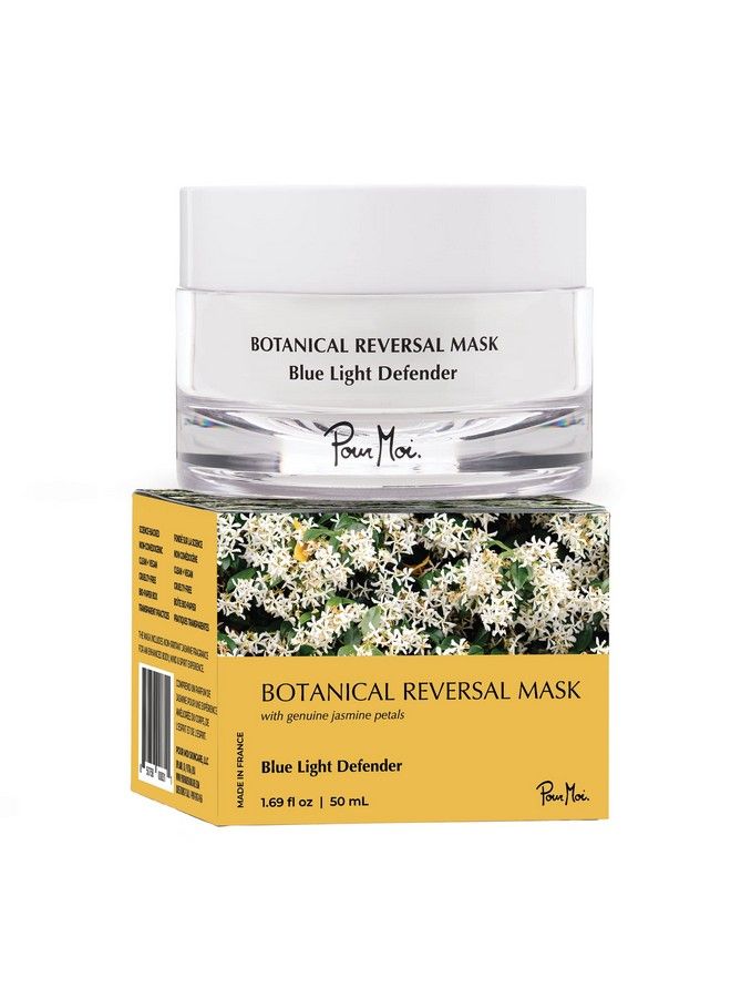 Pour Moi Botanical Reversal Mask ; Blue Light Correcting Gel Mask For All Skin Types Feat. Jasmine Flower & Buddleja Flower Extract To Clarify Tone & Protect Skin  - Image 3