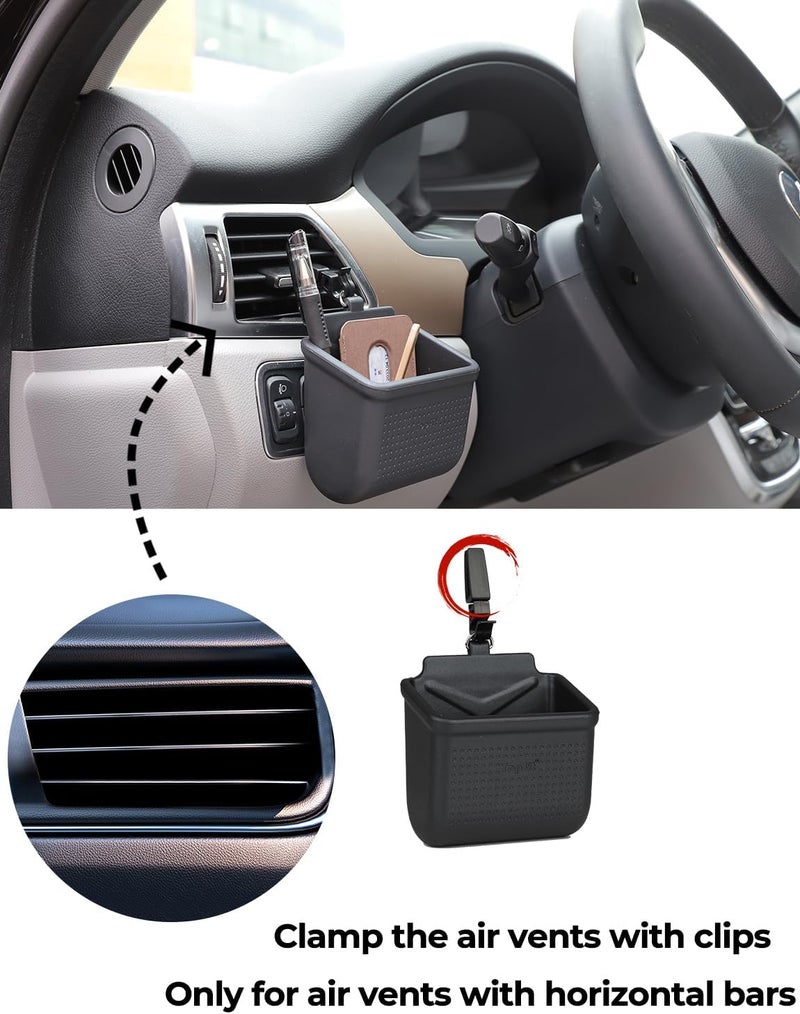 BMZX Car Air Vent Cell Phone Holder and Organizer - Black - Image 3