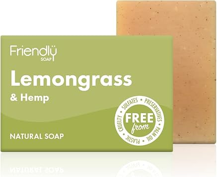 Friendly Soap Handmade Natural Lemongrass Hemp Soap Case of 6 - Image 2