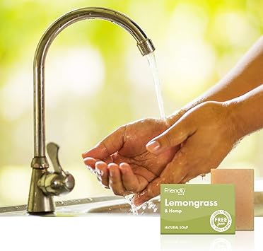 Friendly Soap Handmade Natural Lemongrass Hemp Soap Case of 6 - Image 3