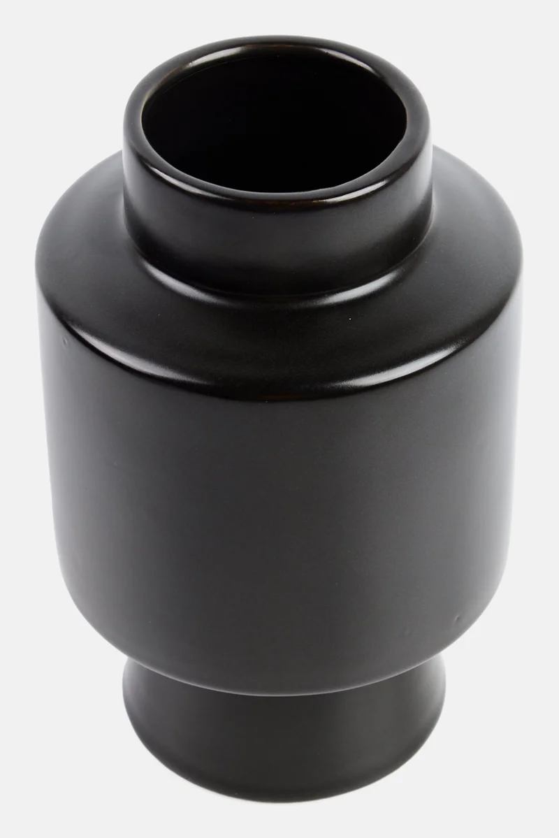 Muy Mucho Ceramic Decorative Flower Vase, Black