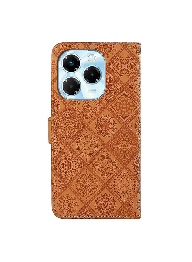 اس-توب جراب لهاتف Infinix Note 40X 5G، جراب هاتف من الجلد بنمط عرقي منقوش - Image 3