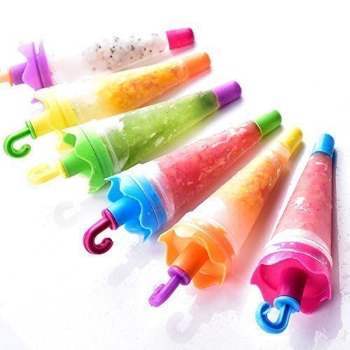 Zusaca Popsicle Molds Set 6 Pack Popsicle Makers Reusable Ice Popsicle Molds BPA Free Ice Popsicle Mold Ice Pop Mold Ice Popsicles Maker Fun for Kids and Adults Multi Color 2 pc - Image 5