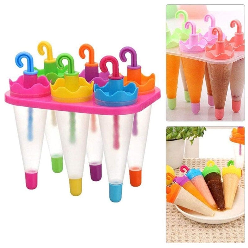 Zusaca Popsicle Molds Set 6 Pack Popsicle Makers Reusable Ice Popsicle Molds BPA Free Ice Popsicle Mold Ice Pop Mold Ice Popsicles Maker Fun for Kids and Adults Multi Color 2 pc - Image 2