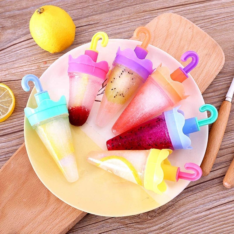 Zusaca Popsicle Molds Set 6 Pack Popsicle Makers Reusable Ice Popsicle Molds BPA Free Ice Popsicle Mold Ice Pop Mold Ice Popsicles Maker Fun for Kids and Adults Multi Color 2 pc - Image 4