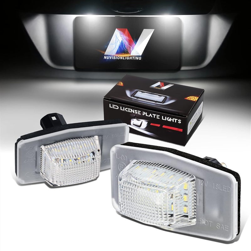 زوج من أضواء لوحة الترخيص LED المتوافقة مع 99-03 Protégé / 02-03 Protege5 / 99-05 Miata MX-5، YL8Z13550AA NC1051270BL، NVL-LPL-009 - Image 1