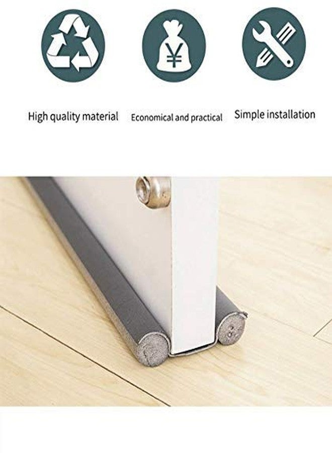 Crysta World Twin Door Draft Guard to Stop Unwanted Light and Escaping from Air Conditioner Split for Doors and Windows (39 x 2.75 inch x 1 inches, Brown, Standard) - Image 4